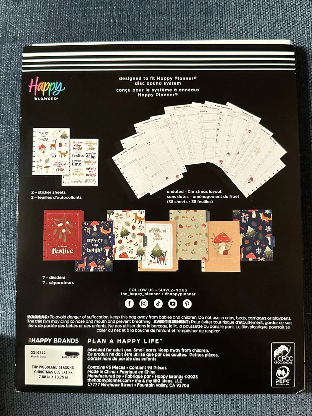 Happy Planner Red & Green Woodland Seasons Holiday Extension